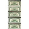 Image 2 : Lot of (5) 1928E $5 Legal Tender Notes