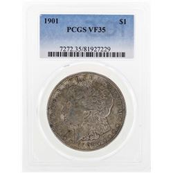 1901 $1 Morgan Silver Dollar Coin PCGS VF35
