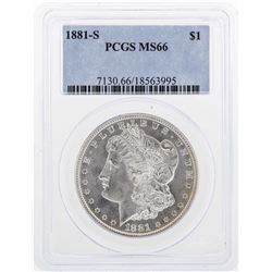 1881-S $1 Morgan Silver Dollar Coin PCGS MS66