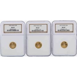 Lot of (10) $5 American Gold Eagle Coins NGC MS69