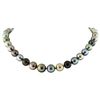 Image 1 : 11mm Tahitian Pearls and Sterling Silver Necklace