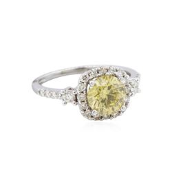 18KT White Gold GIA 2.12ctw Fancy Brownish Yellow Diamond Ring