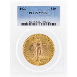 1927 $20 St. Gaudens Double Eagle Gold Coin PCGS MS65+