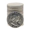 Image 1 : Roll of (20) 1954-D Franklin Half Dollar Brilliant Uncirculated Silver Coins