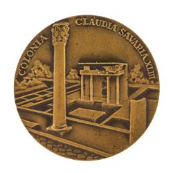 Hungary Under Roman Rule Szombathely Ruins Bronze Medal