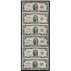 Image 1 : Lot of (6) 1953B $2 Legal Tender Notes