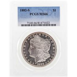 1882-S $1 Morgan Silver Dollar Coin PCGS MS66