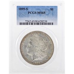1899-S $1 Morgan Silver Dollar Coin PCGS MS65