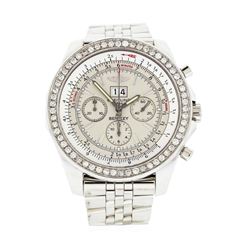 Breitling Bentley Stainless Steel and 2.20ctw Diamond Wristwatch