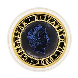 2000 Bi-Metal Gold and Titanium Tupenny Bluw Crown 1oz Coin