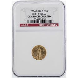 2006 $5 American Gold Eagle Coin NGC Gem Uncirculated