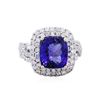 Image 2 : 14KT White Gold 5.84ct Tanzanite and Diamond Ring
