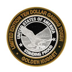 .999 Silver Golden Nugget Las Vegas $10 Casino Gaming Token Limited Edition