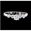 Image 2 : 18KT White Gold 0.90ctw Diamond Ring
