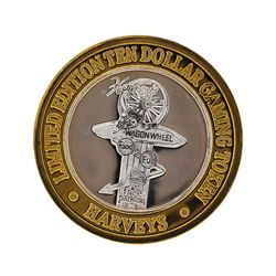 .999 Silver Harveys Lake Tahoe, Nevada $10 Casino Gaming Token Limited Edition