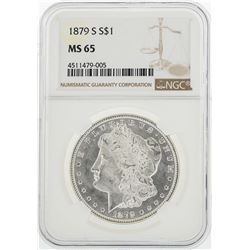 1879-S $1 Morgan Silver Dollar Coin NGC MS65