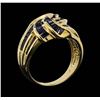 Image 4 : 14KT Yellow Gold 1.00ctw Sapphire Ring