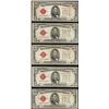 Image 1 : Lot of (5) 1928E $5 Legal Tender Notes