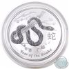 Image 1 : AUSTRALIA; 2013 10oz Year of the Snake .999 Fine Silver Coin (Tax Exempt) - capsule lightly scratche