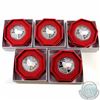 Image 1 : SINGAPORE; 5 x 2015 $2 .9999 Fine Silver Proof Year of the Sheep Coin. The weight of this item is 20