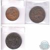 Image 2 : Token lot of 3x: 1854 PC-6C1 VF, 1857 PC-6D VF-35 & 1857 Half-cent PC-5D EF-45. 3pcs