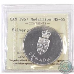 Medallion: 1967 Silver Centennial ICCS Certified MS-65