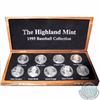 Image 1 : Medallion: Limited Edition Highland Mint 1995 Baseball 9-coin .999 Fine Silver Medallion set serial 