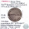 Image 1 : Token Canada Dog Tag World War I 166th Queen's Own Rifles Col. GW Mitchell KM 24 incused stamp on Ed