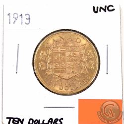 CANADA 1913 $10 Gold MS-60