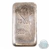 Image 1 : CANADA VINTAGE Johnson Matthey 10 oz Silver Bar .999 Fine old Poured Bar with Diamond Logo, Large JM
