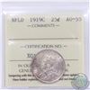 Image 1 : Newfoundland 25-cent 1919C ICCS Certified AU-55