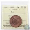 Image 1 : 1-cent 1888 ICCS Certified MS-64 Red