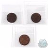Image 2 : 1-cent 1888 Trace Red, 1896 & 1899 ICCS Certified MS-60 Brown. 3pcs