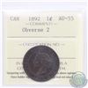 Image 1 : 1-cent 1892 Obverse 2 ICCS Certified AU-55