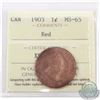Image 1 : 1-cent 1903 ICCS Certified MS-65 Red