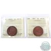 Image 1 : 1-cent 1907 & 1907H ICCS Certified AU-55. 2pcs
