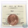 Image 1 : 1-cent 1913 ICCS Certified MS-65 Red