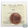 Image 1 : 1-cent 1913 ICCS Certified MS-64 Red