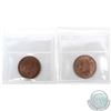 Image 2 : 1-cent 1917 & 1918 ICCS Certified MS-64 Red. 2pcs