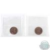 Image 2 : 1-cent 1934 & 1935 ICCS Certified MS-63 Red & Brown. 2pcs