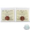 Image 1 : 1-cent 1957 & 1959 ICCS Certified MS-66 Red. Both are tied for finest known. 2pcs