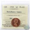 Image 1 : 1-cent 1958 ICCS Certified PL-65 Red; Heavy Cameo