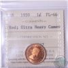 Image 1 : 1-cent 1959 ICCS Certified PL-66 Red; Ultra Heavy Cameo