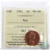 Image 1 : 1-cent 1961 ICCS Certified MS-66 Red. Tied for the finest known by ICCS