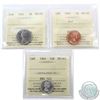 Image 1 : 1-cent, 5-cent & 10-cent 1961 ICCS Certified MS-65. 3pcs