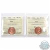 Image 1 : 1-cent 1962 & 1964 ICCS Certified MS-66 Red. 2pcs