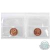 Image 2 : 1-cent 1962 & 1964 ICCS Certified MS-66 Red. 2pcs