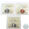 Image 1 : 1-cent 1965 Small Beads Blunt 5, 5-cent & 10-cent ICCS Certified PL-66 Heavy Cameo. 5-cent is tied f