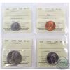 Image 1 : 1-cent 1970, 10-cent, 25-cent & 50-cent ICCS Certified MS-65. 4pcs