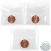 Image 2 : 1-cent 1982, 1984 & 1985 Blunt 5 ICCS Certified MS-66 Red. 3pcs